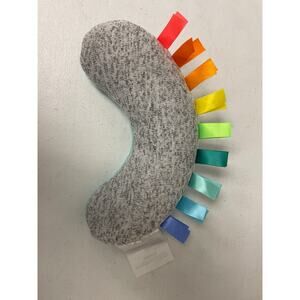 Sassy Tummy Time Bolster Cushion Pillow w/ Rainbow Ribbons